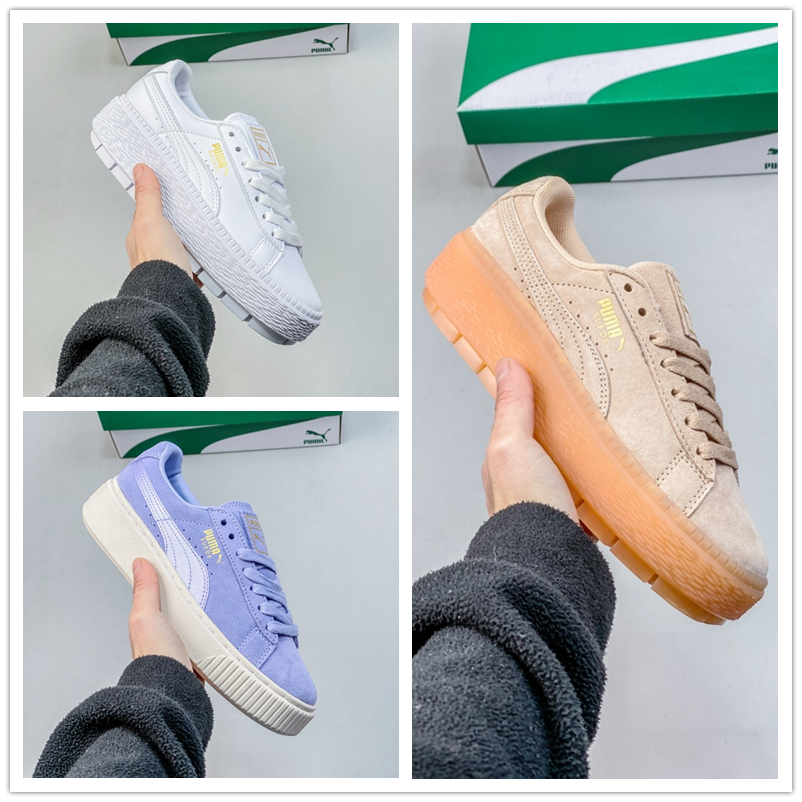 彪马Puma Basket Platform Switch   蕾哈娜二代厚底松糕鞋系列 板鞋女款