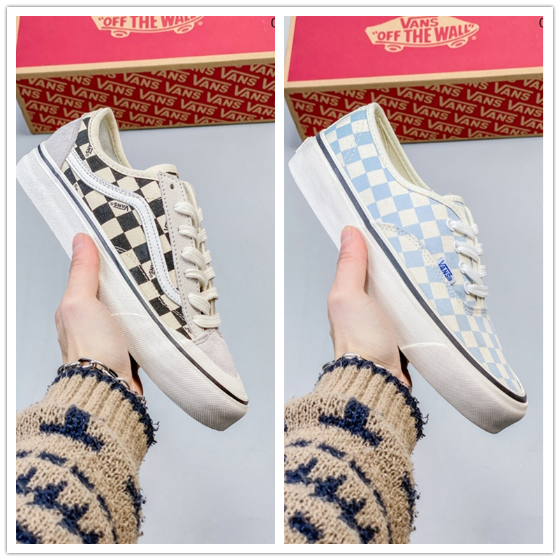 Vans Authentic 44 Dx 万斯低帮休闲鞋 棋盘格 帆布板鞋 女款