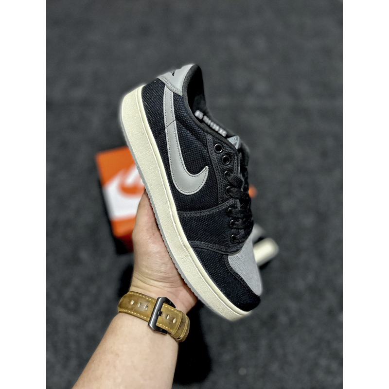 Air Jordan 1 KO Low AJ1 乔丹1代低帮帆布影子灰 男女款